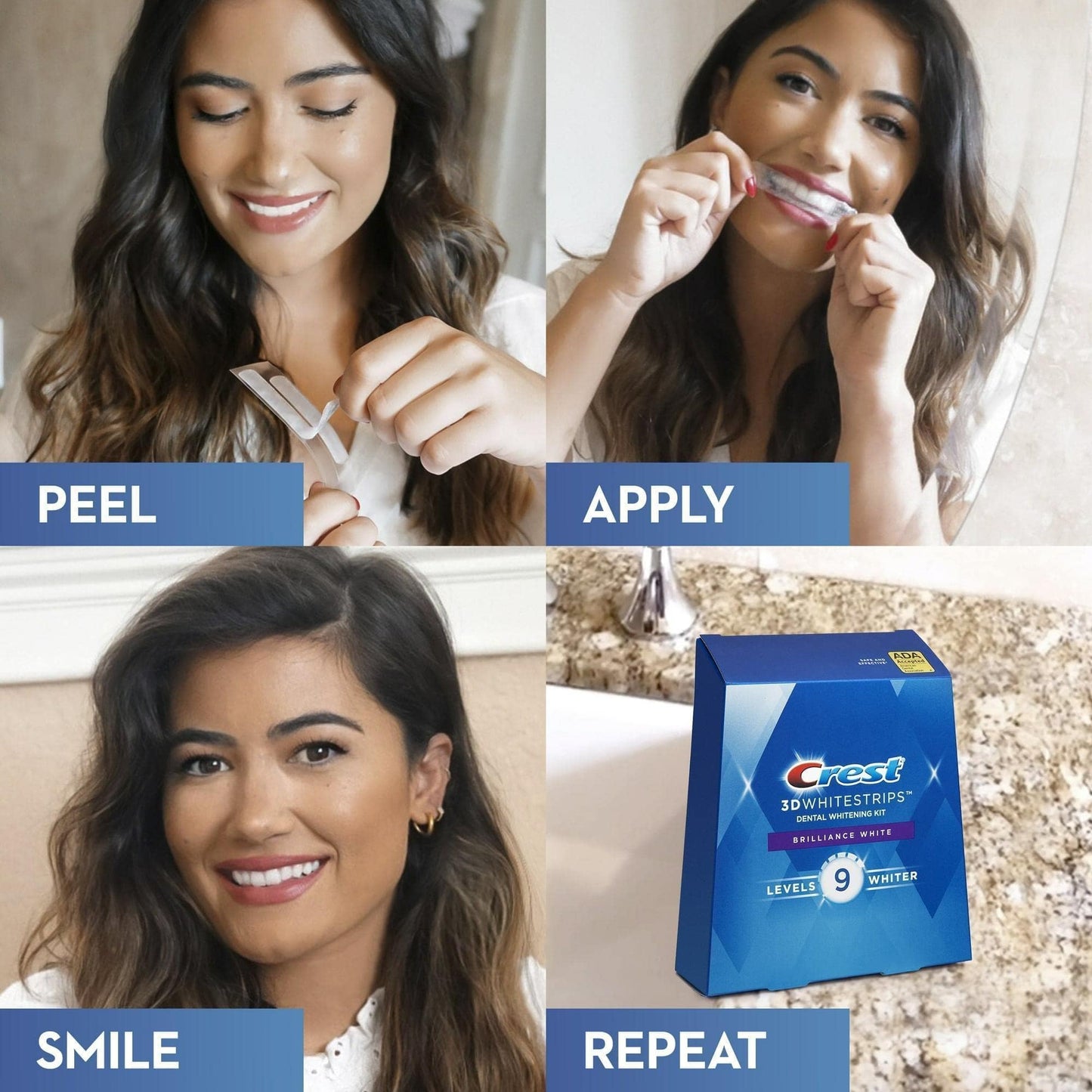 Crest 3D Whitestrips Brilliance White – 32 Strips (16 Treatments, Upper & Lower)
