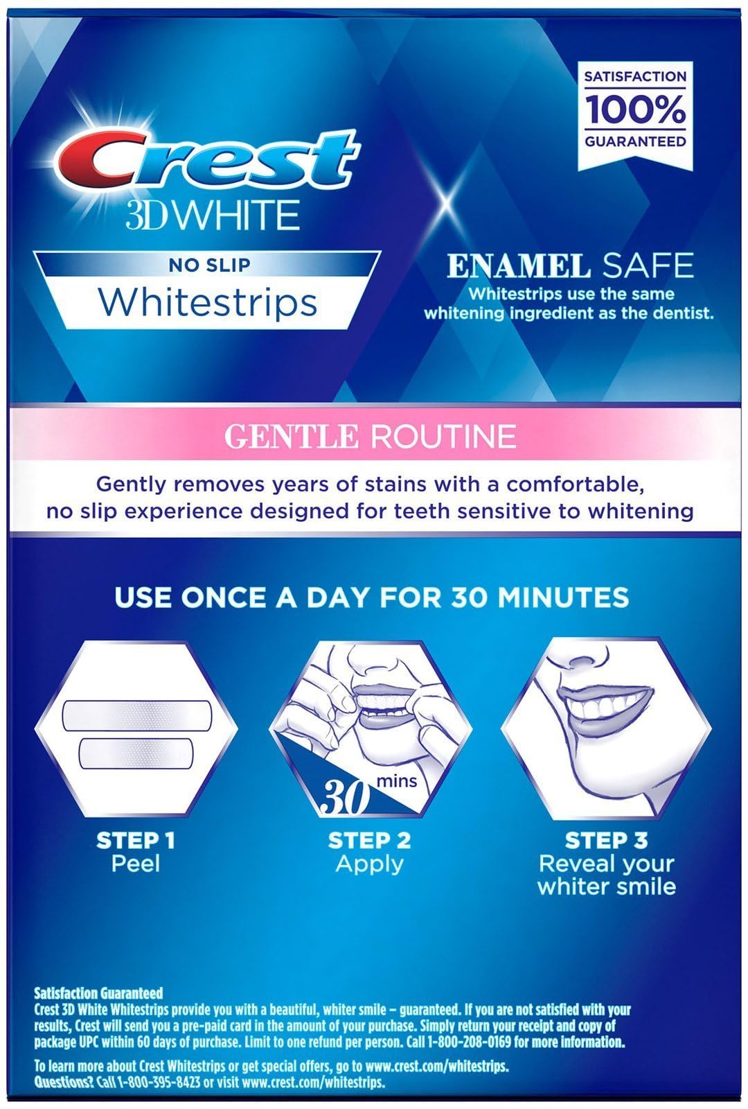 Crest 3D Whitestrips Sensitive Teeth – 28 Strips (14-Count Pack) for Teeth Whitening