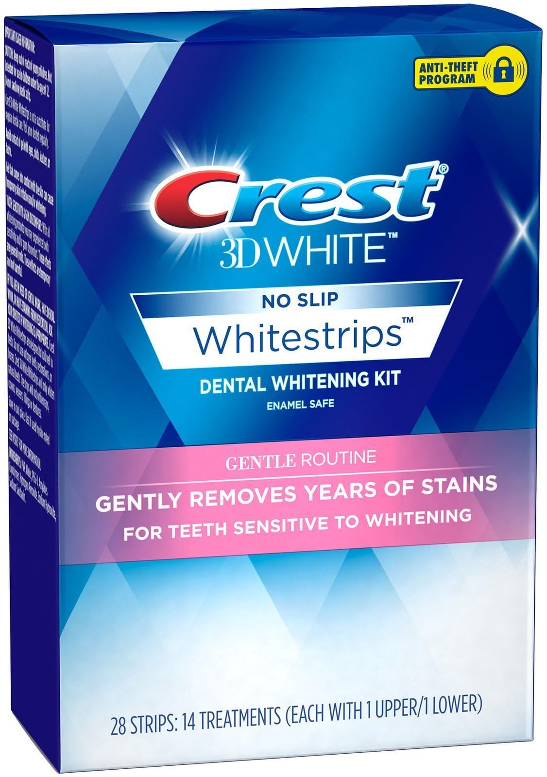 Crest 3D Whitestrips Sensitive Teeth – 28 Strips (14-Count Pack) for Teeth Whitening