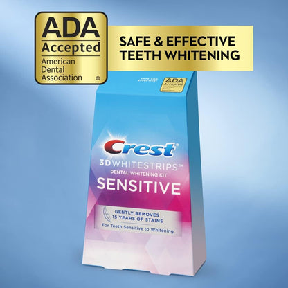 Crest 3D Whitestrips Sensitive Teeth – 28 Strips (14-Count Pack) for Teeth Whitening