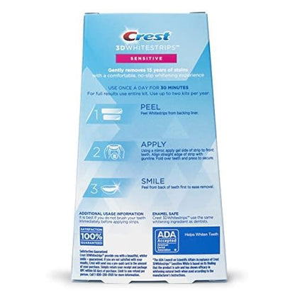 Crest 3D Whitestrips Sensitive Teeth – 28 Strips (14-Count Pack) for Teeth Whitening