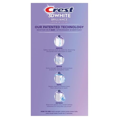 Crest 3D White Brilliance Deep Stain Remover Ultra White Toothpaste - 3.1oz