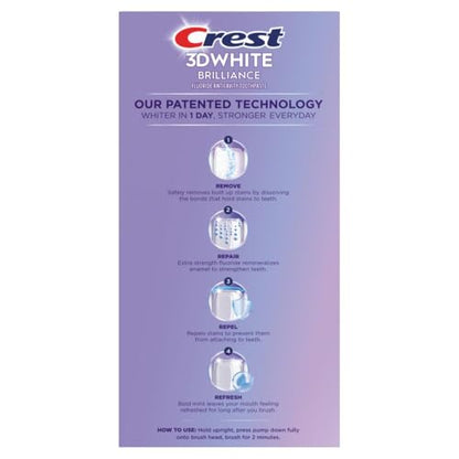 Crest 3D White Brilliance Deep Stain Remover Ultra White Toothpaste - 3.1oz