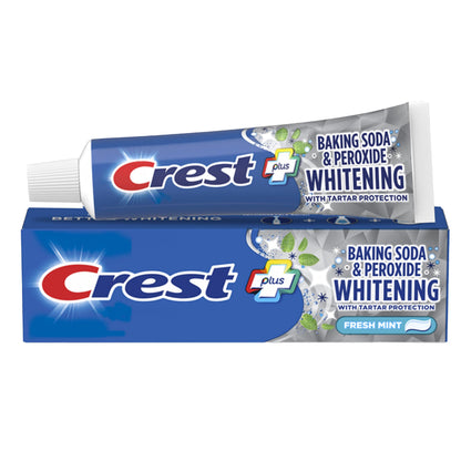 Crest Baking Soda & Peroxide Whitening Toothpaste with Tartar Protection – Fresh Mint 4.2 oz (Pack of 2)