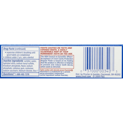 Crest Cavity Protection Toothpaste - 0.85 oz - 2 pk