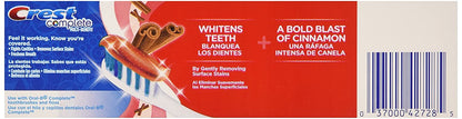 Crest Cinnamon Toothpaste, 6 Ounce (Pack of 2) | Whitening & Fresh Breath