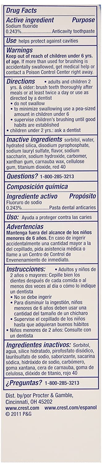 Crest Cinnamon Toothpaste, 6 Ounce (Pack of 2) | Whitening & Fresh Breath