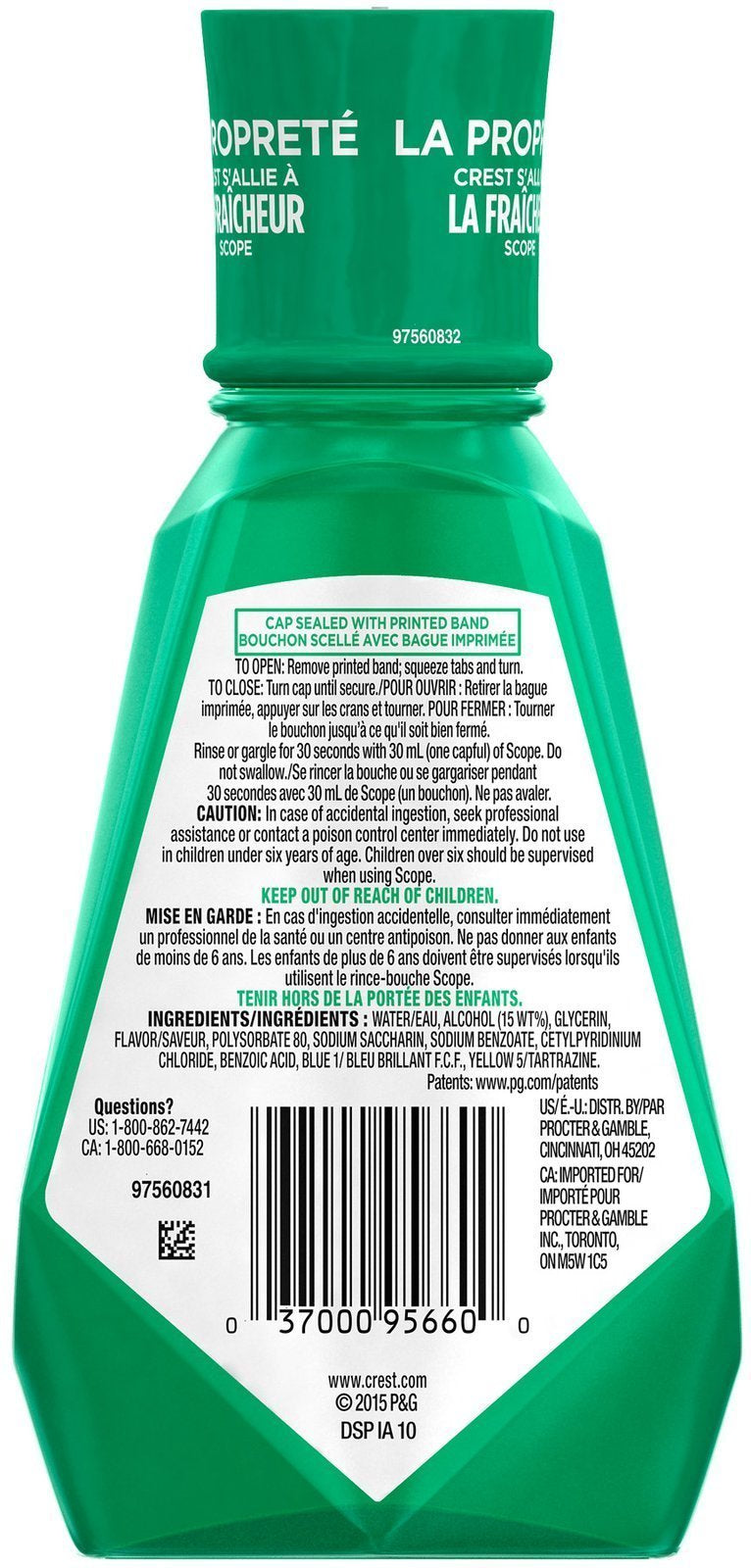 Crest Classic Mouthwash Original Formula 250 ml | Crest