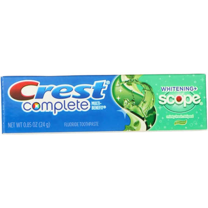 Crest Complete Whitening Plus Scope Toothpaste – TSA 0.85 oz (12 Pack)