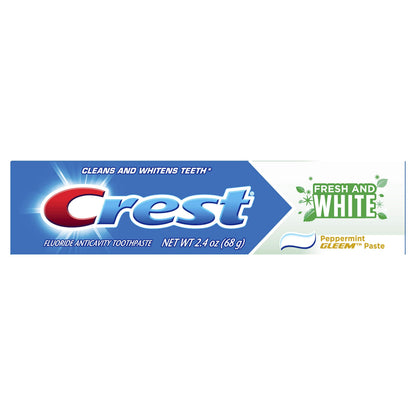 Crest Fresh & White Toothpaste | Peppermint Gleem Paste 2.4 oz