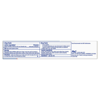 Crest Fresh & White Toothpaste | Peppermint Gleem Paste 2.4 oz