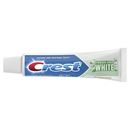 Crest Fresh & White Toothpaste | Peppermint Gleem Paste 2.4 oz