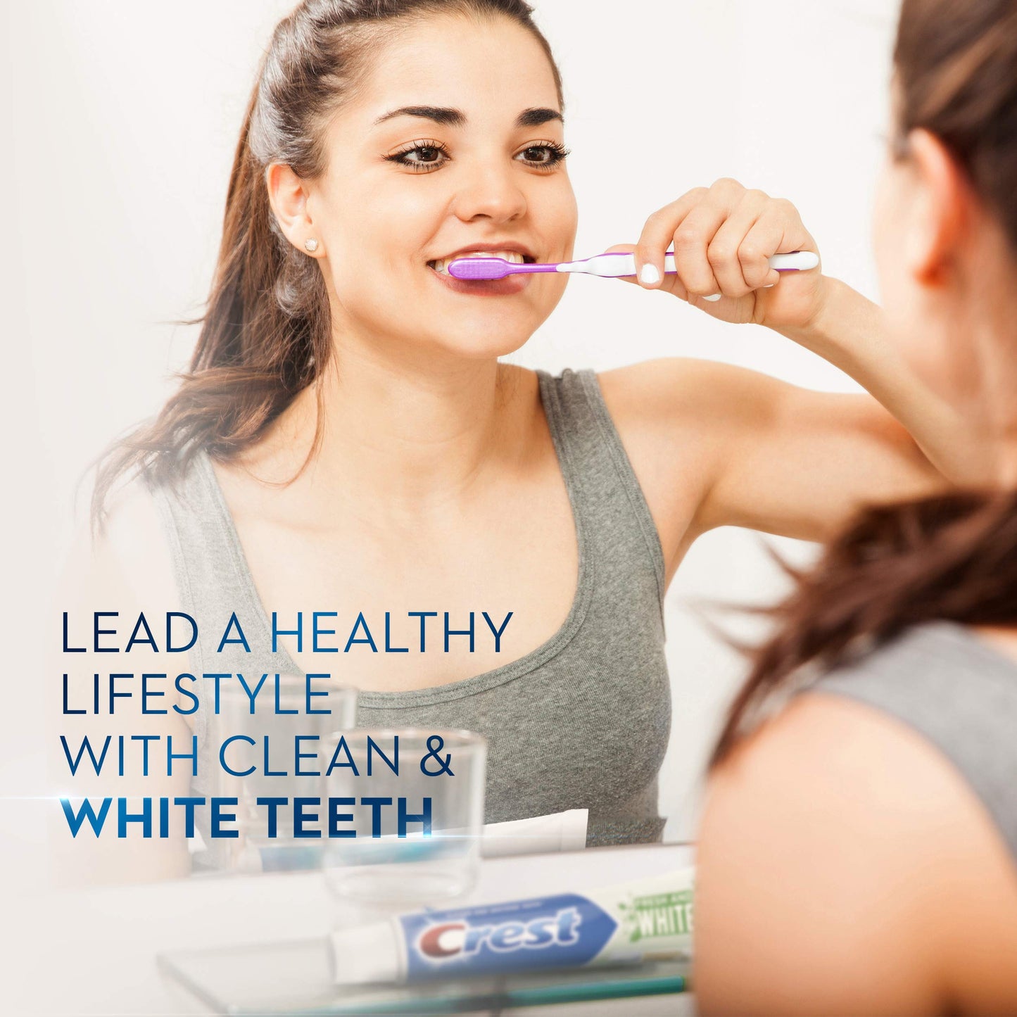 Crest Fresh & White Toothpaste | Peppermint Gleem Paste 2.4 oz