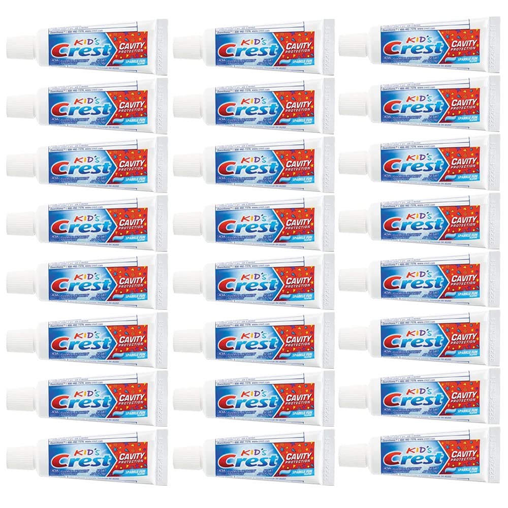 Crest Kids Cavity Protection Toothpaste - Sparkle Fun Travel Size 0.85 oz (24 g) Pack of 24