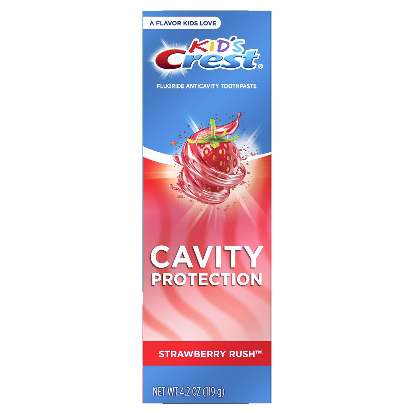 Crest Kid's Cavity Protection Fluoride Toothpaste – Strawberry Rush, 4.2 oz