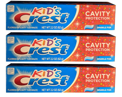 Crest Kids Crest Toothpaste - Cavity Protection, 6.6 oz (3 Pack) - ADA Approved & Gentle on Enamel