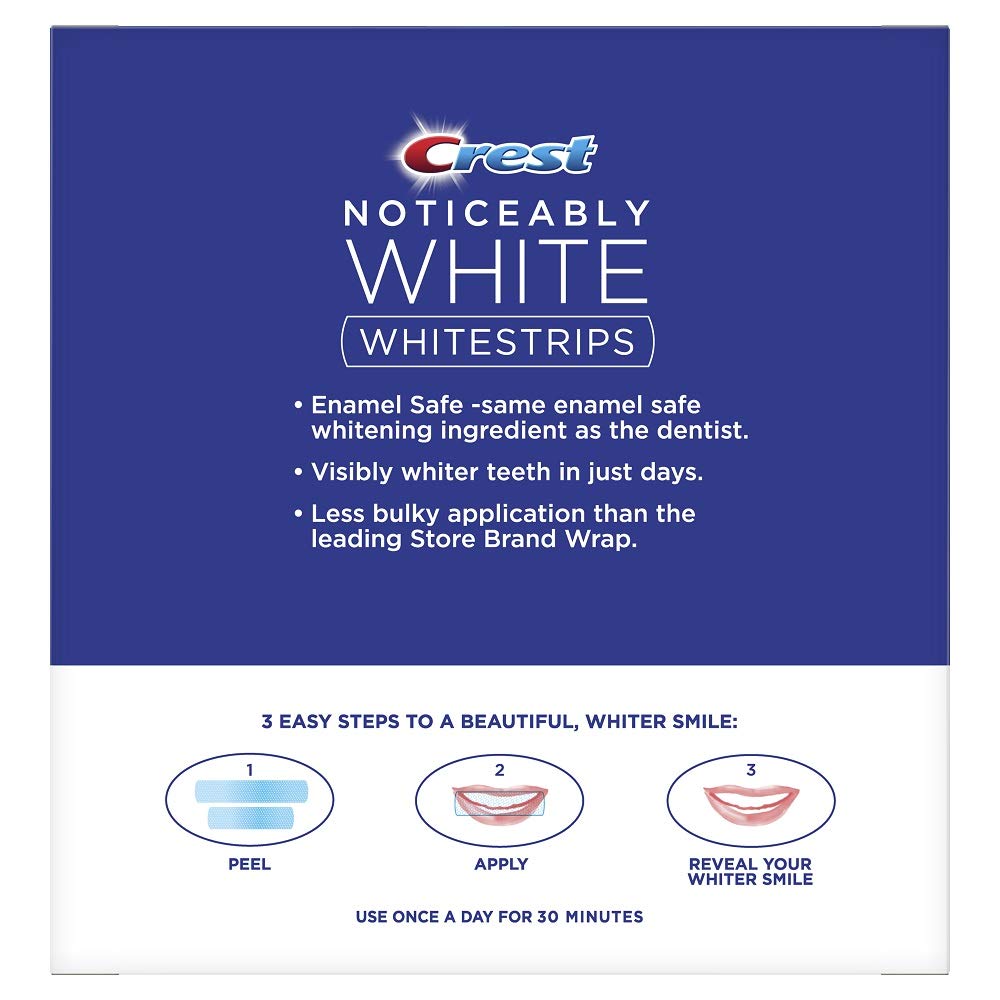 Crest Noticeably White Whitestrips – 20 Strips, 10 Treatments