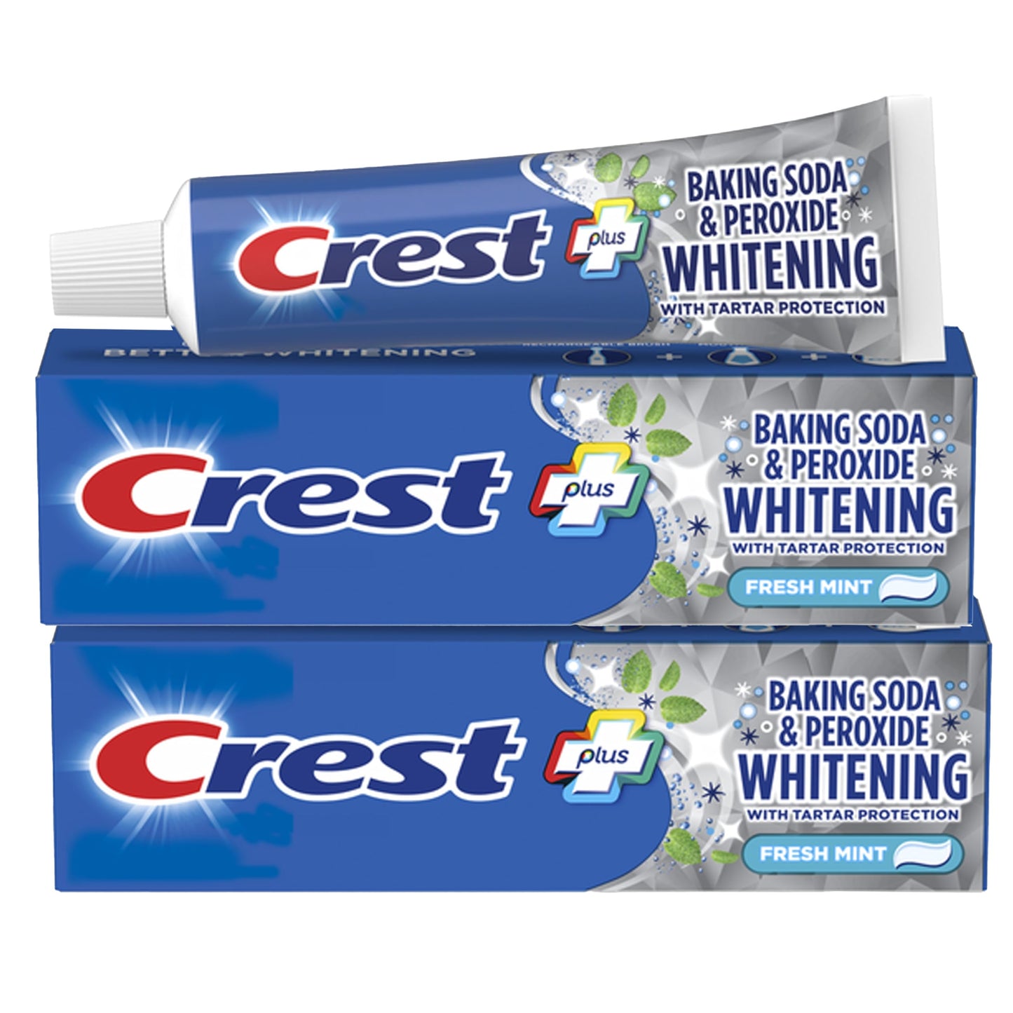Crest Baking Soda & Peroxide Whitening Toothpaste with Tartar Protection – Fresh Mint 4.2 oz (Pack of 2)