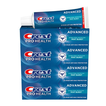 Crest Pro-Health Advanced Antibacterial Protection Toothpaste – Pack of 4 | 5 oz Mint Burst