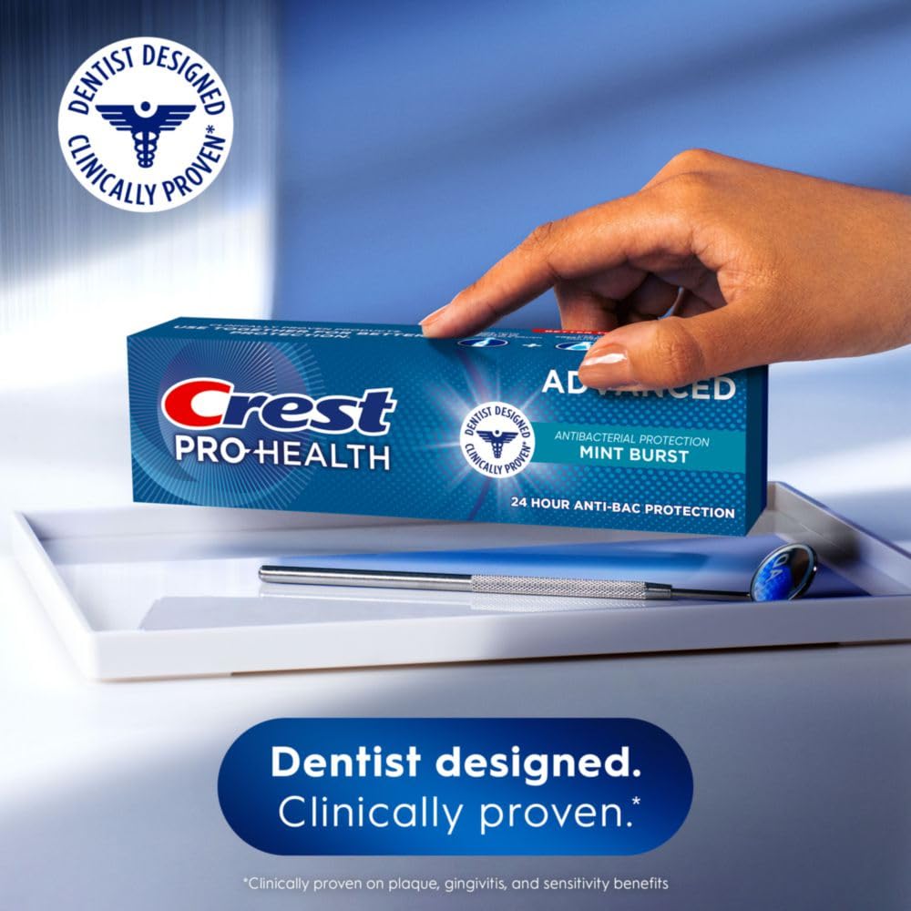 Crest Pro-Health Advanced Antibacterial Protection Toothpaste – Pack of 4 | 5 oz Mint Burst