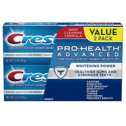 Crest Pro-Health Advanced Whitening Toothpaste Twin Pack | Stronger Teeth & Healthier Gums