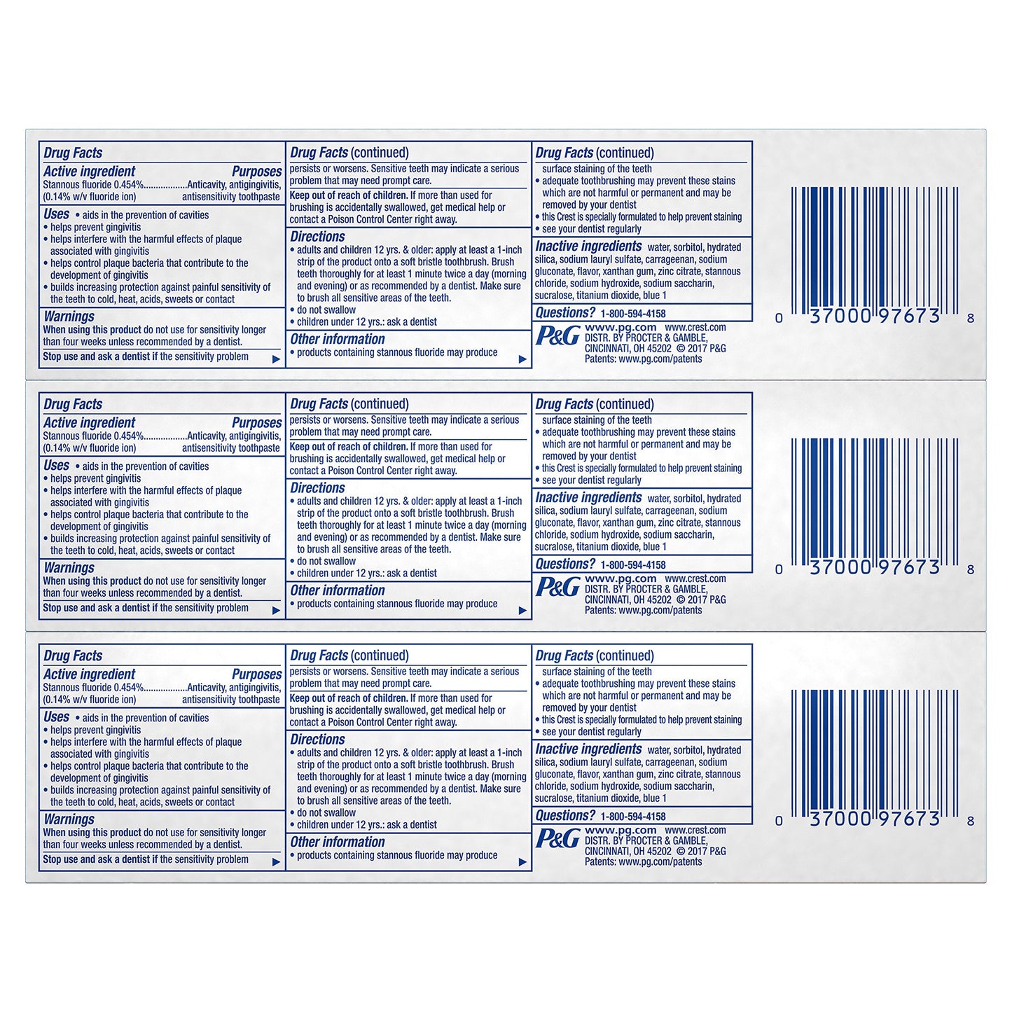 Crest Pro-Health Clean Mint Toothpaste 4.6 oz (Pack of 3)