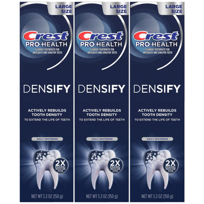 Crest Pro-Health Densify Toothpaste – Daily Whitening 5.3 oz (Pack of 3)