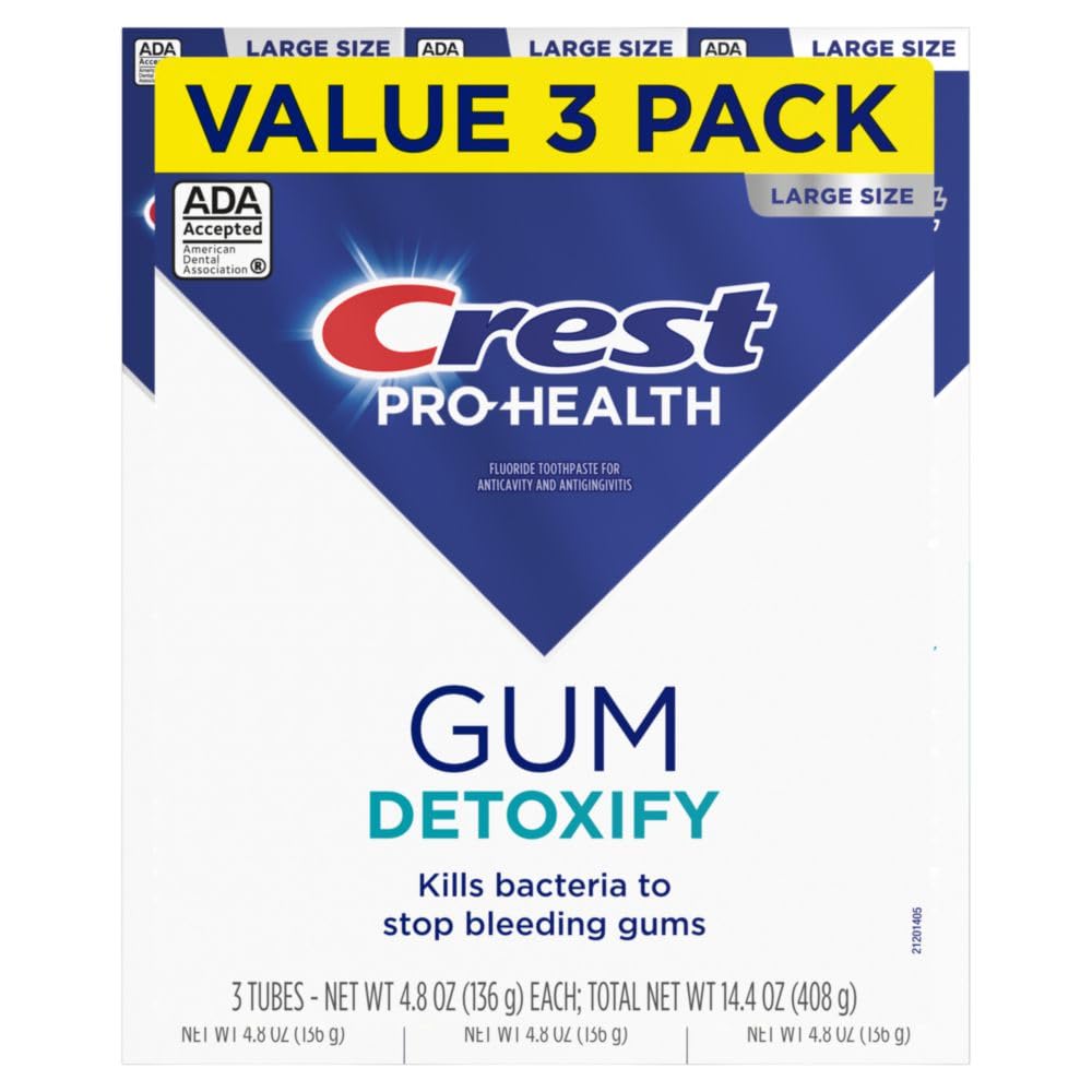 Crest Pro-Health Gum Detoxify Deep Clean Toothpaste - 4.8 oz Pack of 3 | Anticavity & Antibacterial Fluoride