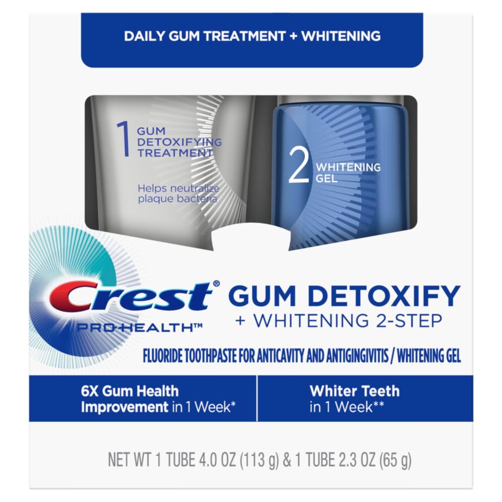 Crest Pro-Health Gum Detoxify + Whitening 2-Step Toothpaste – 4.0 oz & 2.3 oz
