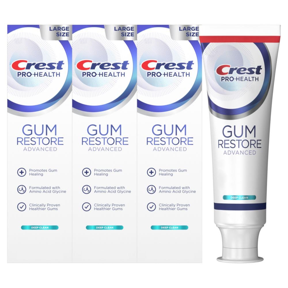 Crest Pro-Health Advanced Gum Restore Deep Clean Toothpaste 3 x 4.8 oz