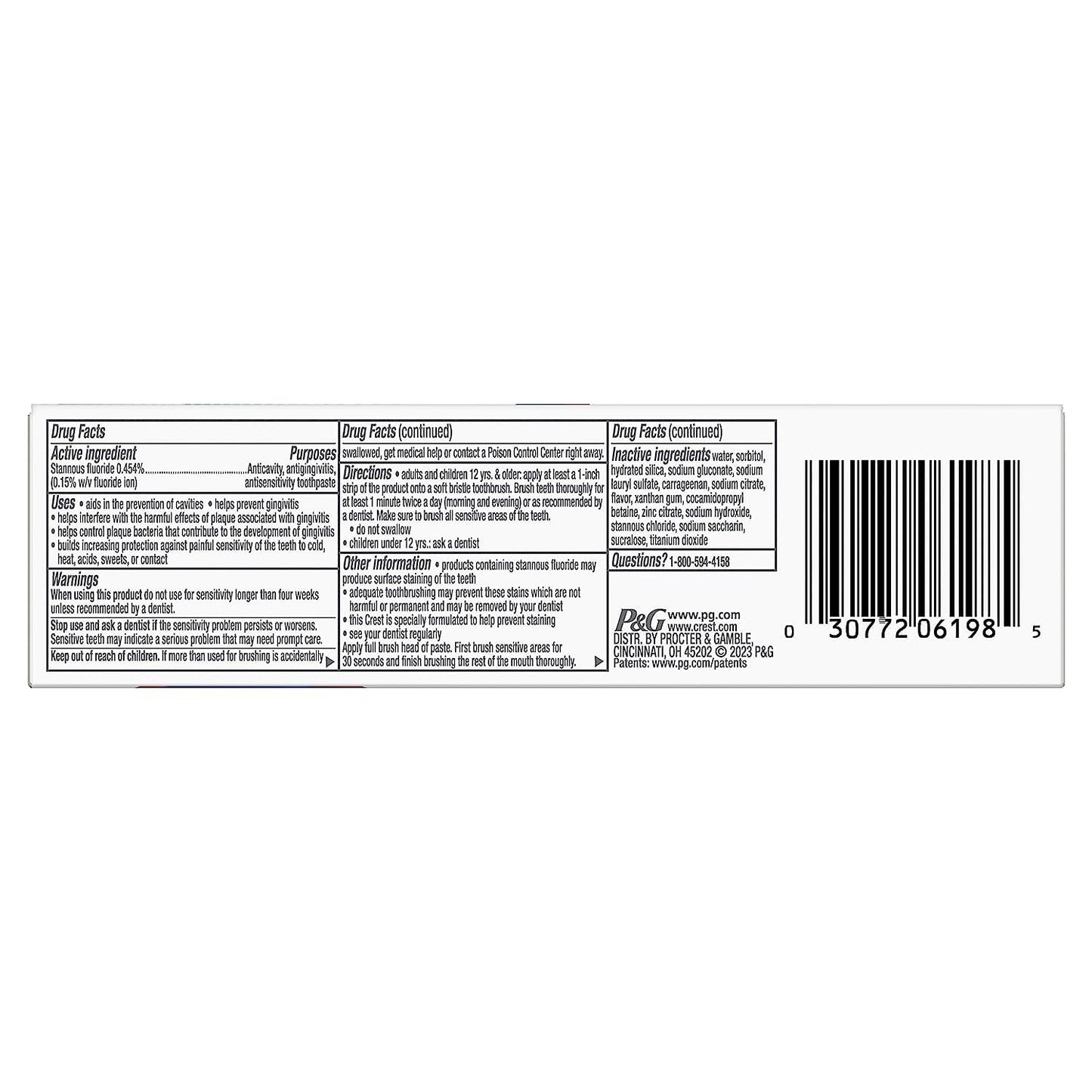 Crest Pro-Health Gum & Sensitivity Toothpaste - All Day Protection, 3.7 oz