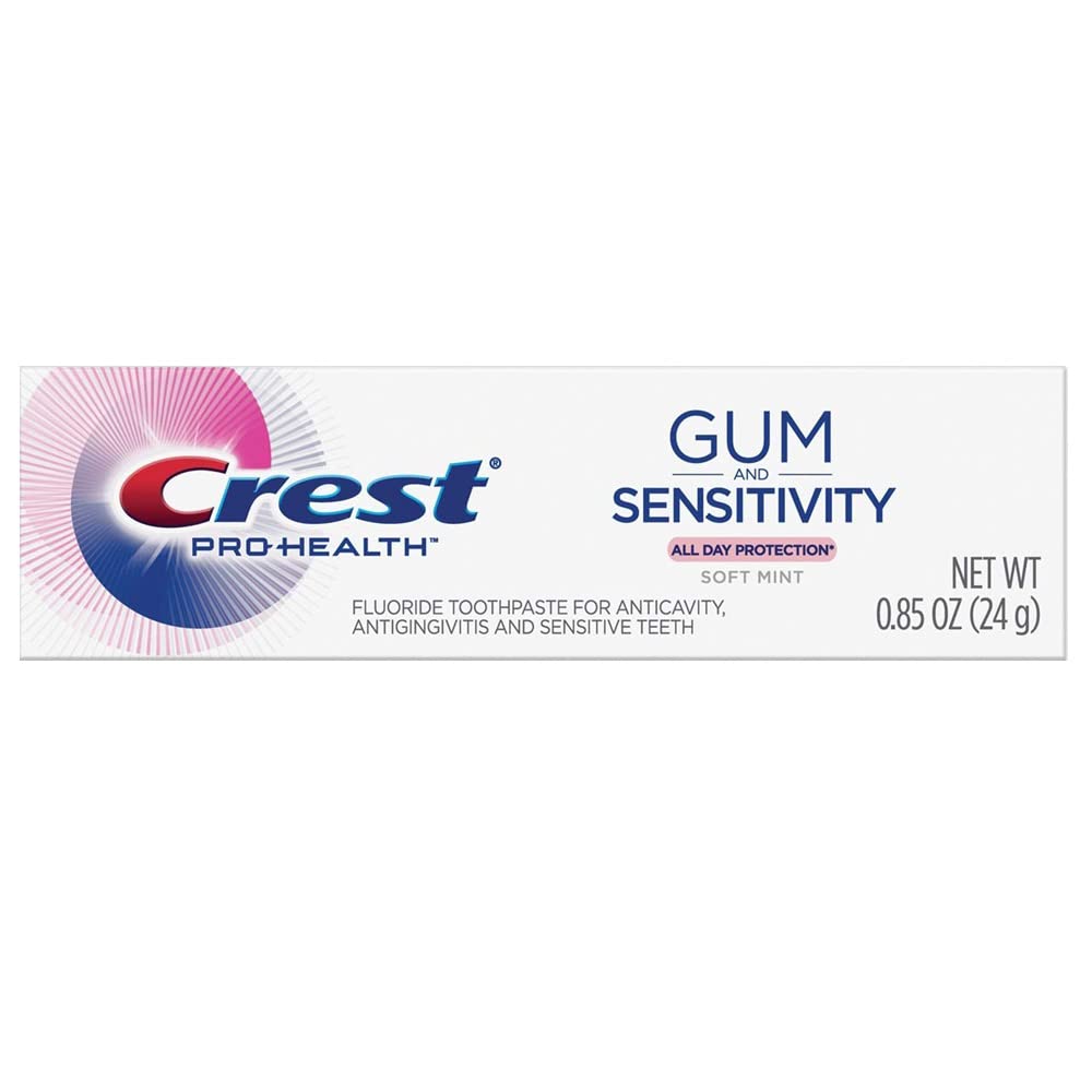 Crest Pro Health Gum and Sensitivity Toothpaste – Soft Mint Travel Size 0.85 oz (24g) Pack of 8