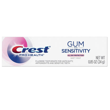 Crest Pro Health Gum and Sensitivity Toothpaste – Soft Mint Travel Size 0.85 oz (24g) Pack of 8
