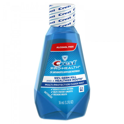 Crest Pro-Health Mouthwash Alcohol Free Clean Mint 1.22 oz – Pack of 48