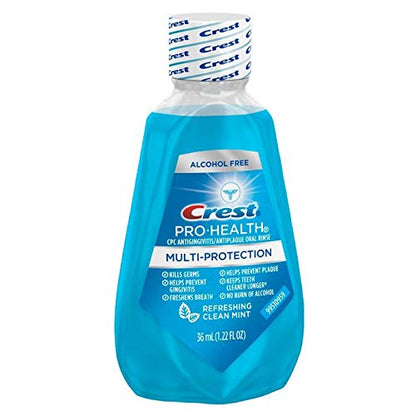 Crest Pro-Health Clean Mint Mouthwash – Travel Size 1.2 oz (32 ml), Pack of 12