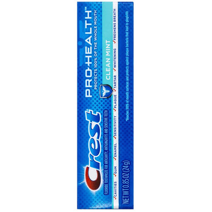 Crest Pro-Health Toothpaste – Clean Mint | Travel Size, TSA Approved, 0.85 oz (Pack of 12)