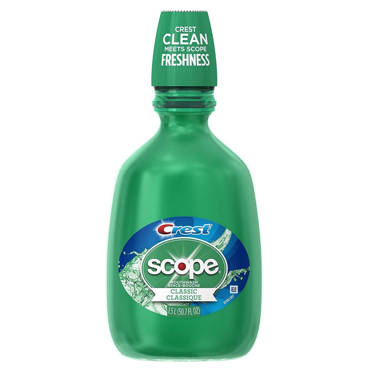 Crest Scope Classic Mouthwash Original Formula – Green, 50.72 Fl Oz