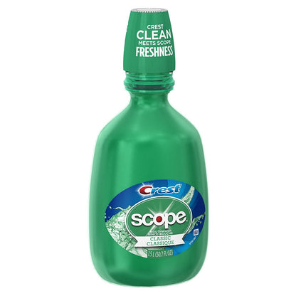 Crest Scope Classic Mouthwash Original Formula – Green, 50.72 Fl Oz
