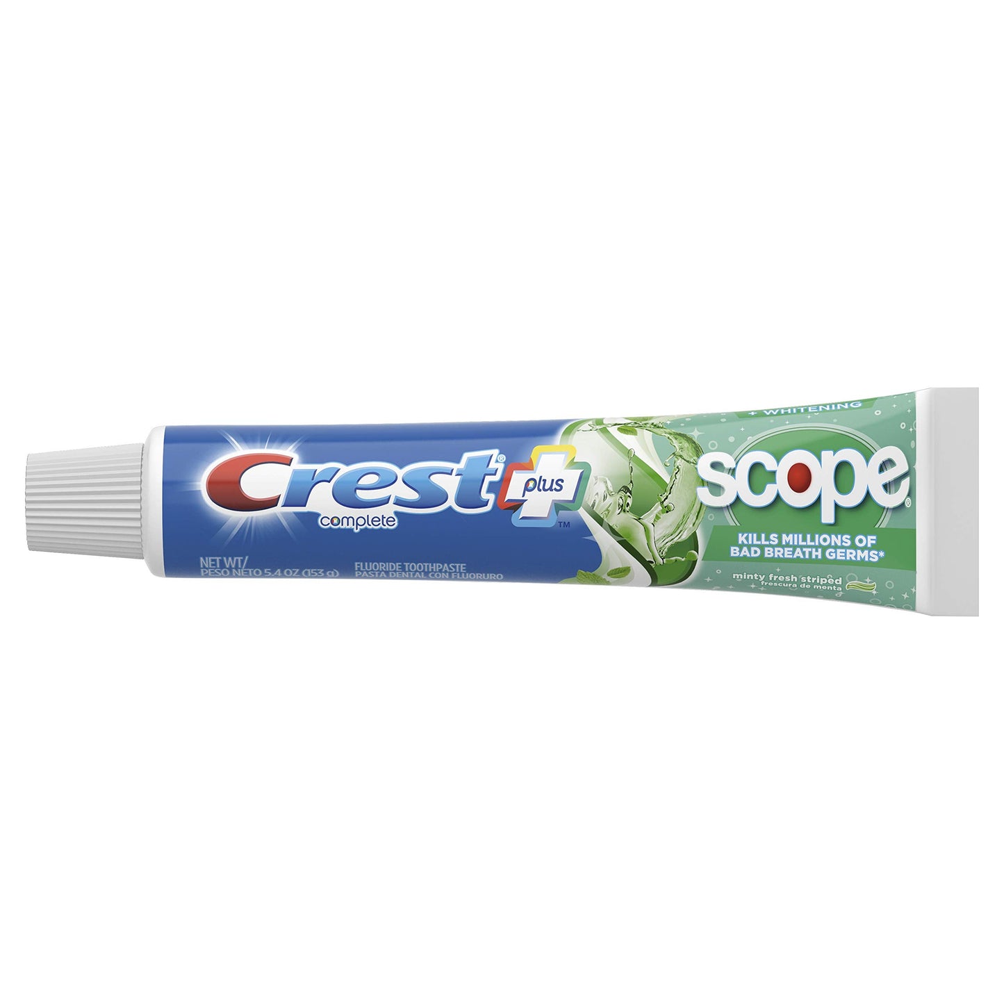 Crest + Scope Complete Whitening Toothpaste, Minty Fresh – 2-Pack 5.4 oz