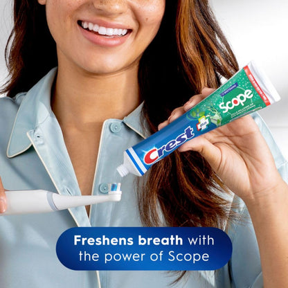 Crest + Scope Whitening Toothpaste 3-Pack (5.4 oz) – Anticavity, Fresh Mint