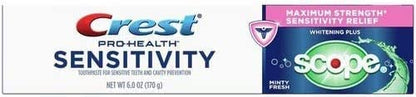 Crest Sensitivity Whitening Toothpaste with Scope Minty Fresh – 6 oz (2 Tubes)