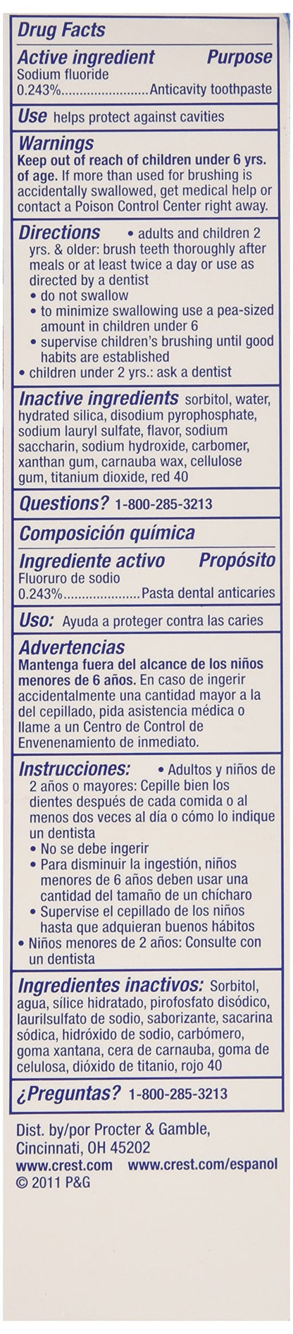 Crest Whitening Expressions Fluoride Anticavity Toothpaste Cinnamon Rush 6 oz