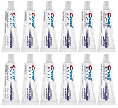 Crest 3D White Brilliance Toothpaste – Vibrant Peppermint (Travel Size) Pack of 12