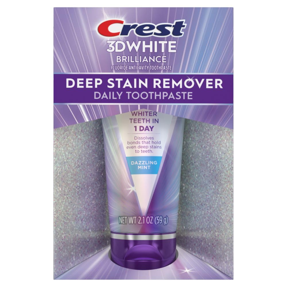 Crest 3DWhite Brilliance Deep Stain Remover Dazzling Mint Toothpaste - 2.1oz