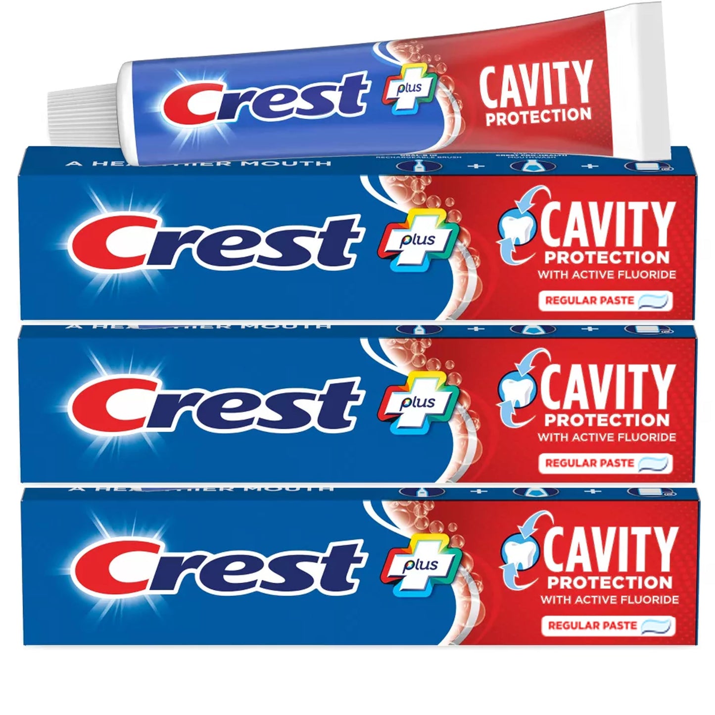 Crest Cavity Protection Regular Toothpaste 8.2 oz (232 g) – Pack of 3 | ADA Approved