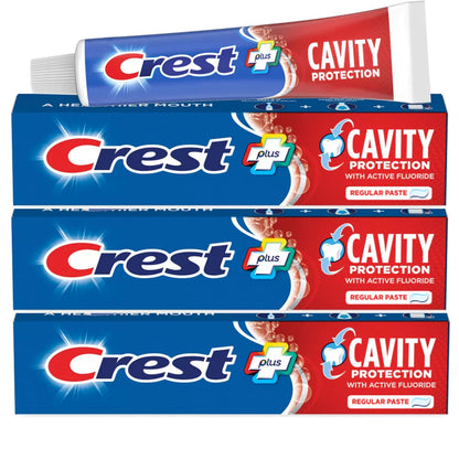 Crest Cavity Protection Regular Toothpaste 8.2 oz (232 g) – Pack of 3 | ADA Approved