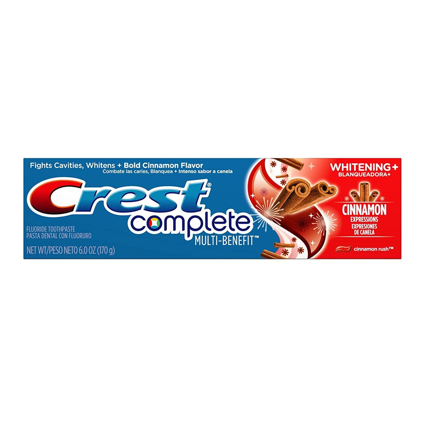Crest Complete Cinnamon Rush Toothpaste 5.4 oz (3 Pack) - Whitening Fluoride
