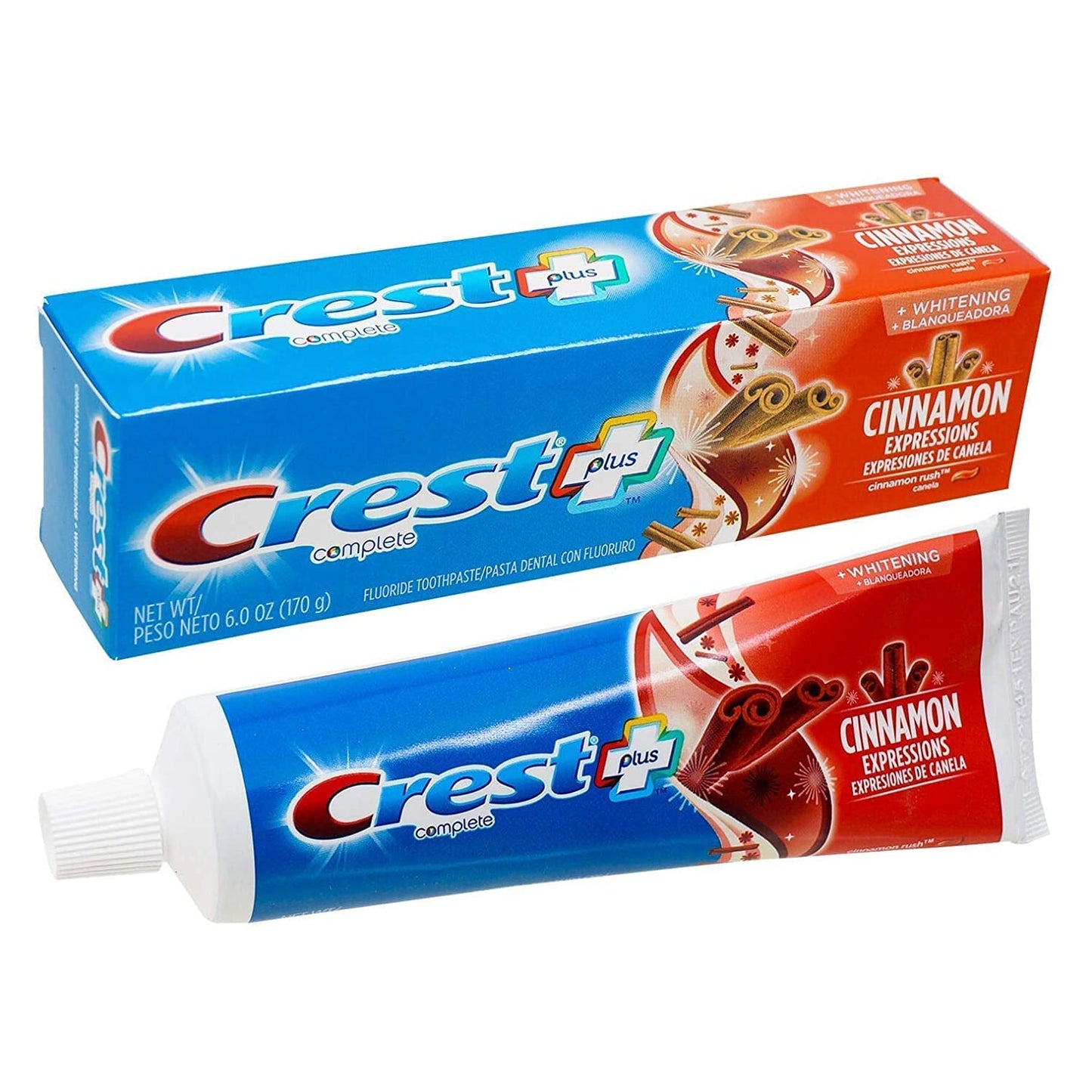 Crest Complete Cinnamon Rush Toothpaste 5.4 oz (3 Pack) - Whitening Fluoride
