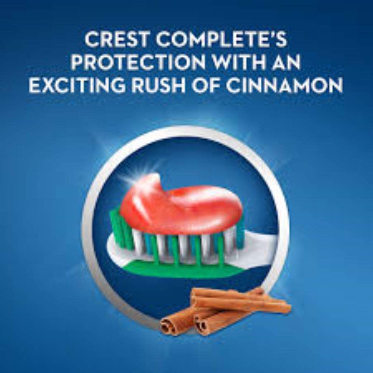 Crest Complete Cinnamon Rush Toothpaste 5.4 oz (3 Pack) - Whitening Fluoride