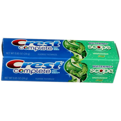 Crest Complete Fluoride Toothpaste – Whitening, Minty Fresh 0.85 oz Pack of 8